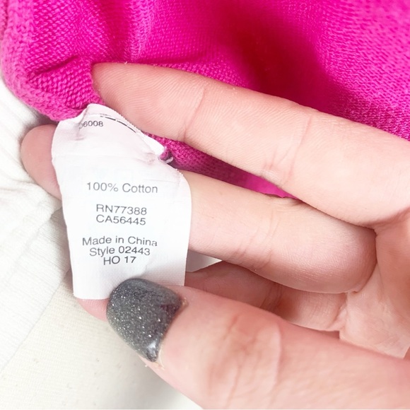 💖 J.Crew Casey Cardigan – Hot Pink Cotton Knit | Size 16 (Fits Women’s S/XS) 💖 - Picture 8 of 10